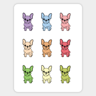 Cute French Bulldog Sticker pack Magnet